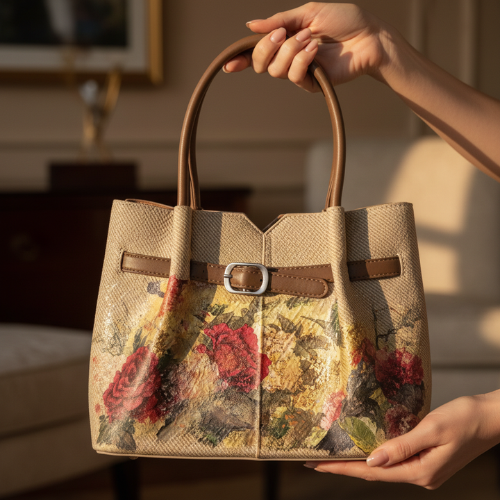 Vintage Floral Bag - Detail Shot