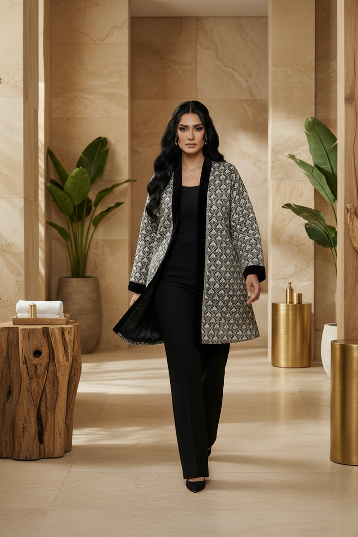 Black Velvet Embroidered Jacket