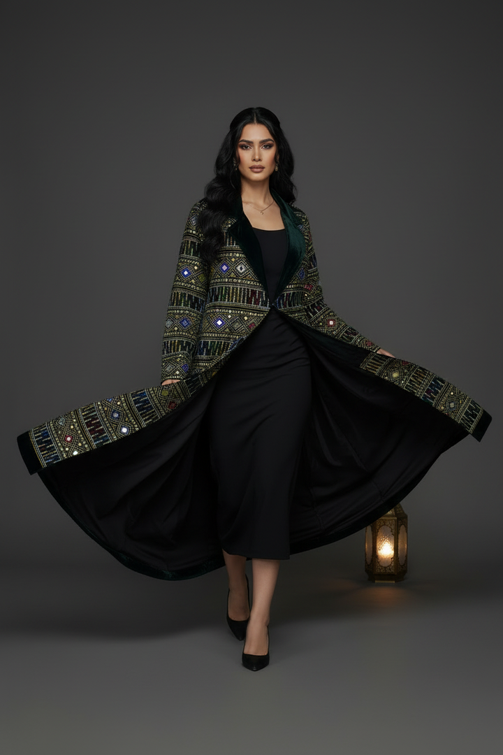 Walking shot - fabric flowing